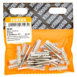 3K40 - Wall Plug & Screw